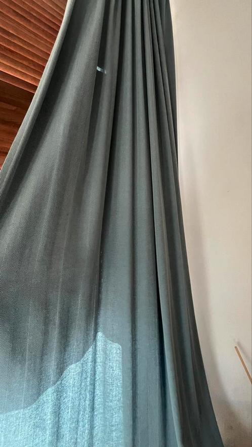 Ikea TIBAST Gordijnen, 2 paar, blauw/met plooiband, Huis en Inrichting, Stoffering | Gordijnen en Lamellen, Zo goed als nieuw