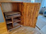 Teak houten computerkast, Huis en Inrichting, Kasten | Computermeubels, Ophalen, Gebruikt, 70 tot 120 cm, 120 tot 170 cm