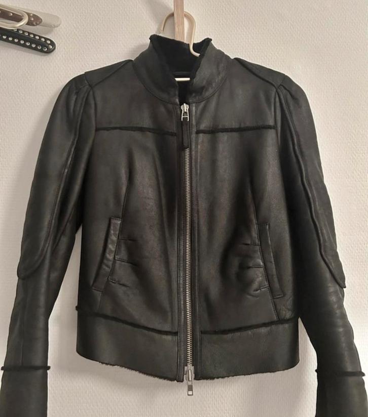 Supertrash prachtig leren jasje, Kleding | Dames, Jasjes, Kostuums en Pakken, Zo goed als nieuw, Zwart, Ophalen of Verzenden