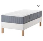 IKEA espevär boxspring met hyllestad matras, Huis en Inrichting, Matras, 90 cm, Gebruikt, Eenpersoons