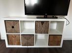 IKEA Kallax witte vakken kast met mandjes!, Huis en Inrichting, Ophalen, Gebruikt, 50 tot 100 cm, Minder dan 100 cm
