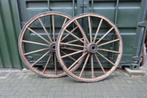 Wagenwielen, karrewiel, 2 gelijke wielen, ø 127 cm., Antiek en Kunst, Curiosa en Brocante, Ophalen