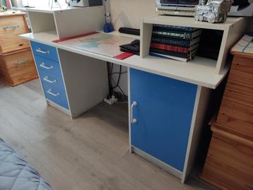 Ikea bureau commode kastje laden opzetkastjes 160 x 60 cm 