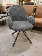 Nieuwe eetkamerstoel draaibaar donker grijs soft boucle €120, Huis en Inrichting, Stoelen, Ophalen, ., Nieuw, Vier