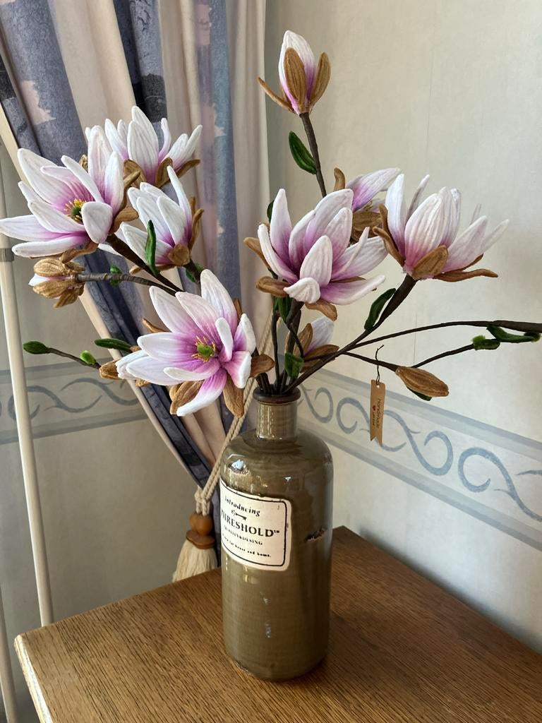 Magnolia van fluweeldraad - diverse kleuren, Ophalen of Verzenden, Nieuw, Binnen