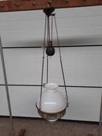 Antieke hangende olielamp van spoorwegvakbond CGSP, Antiek en Kunst, Antiek | Lampen, Ophalen of Verzenden