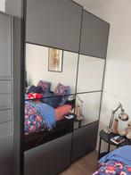 IKEA PAX Kast met Schuifdeuren met Spiegel – Donkergrijs – O, Huis en Inrichting, Kasten | Kledingkasten, Ophalen, Overige materialen