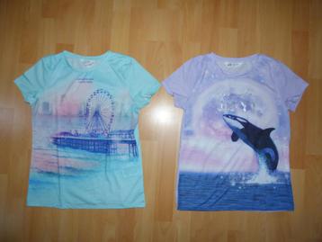 2 Prachtige t-shirten van H&M, maat 146/152 NIEUW! beschikbaar voor biedingen