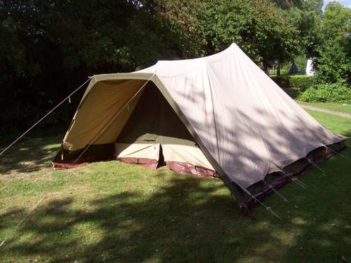 Piramide tent katoen 6 tot 10 personen Obelink zwarte cross, Caravans en Kamperen, Tenten, meer dan 6, Gebruikt, Ophalen of Verzenden