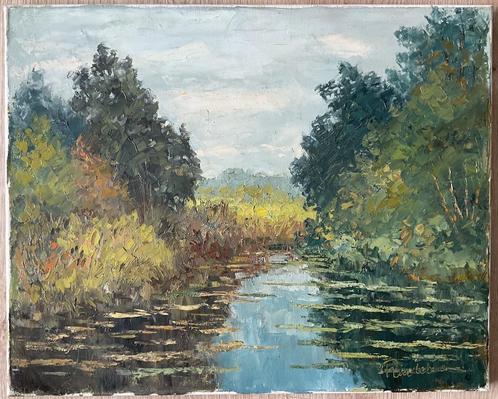 Roel Wildeboer (1902-1989) - 2x Landschap Maarsseveen (1979), Antiek en Kunst, Kunst | Schilderijen | Klassiek, Ophalen of Verzenden