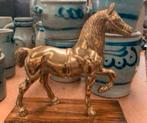 Beeld koper brass messing Hollywood Regency beeld van Paard., Antiek en Kunst, Antiek | Koper en Brons, Ophalen of Verzenden