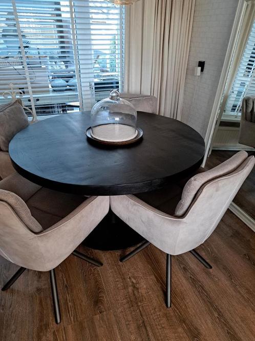 Ronde eettafel, Huis en Inrichting, Tafels | Eettafels, Zo goed als nieuw, 100 tot 150 cm, 100 tot 150 cm, Rond, Ophalen