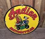 Indian Motorcycles Emaille Bord - 30cm, Ophalen of Verzenden, Gebruikt, Reclamebord