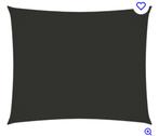 vidaXL schaduwdoek rechthoek 3x4m antraciet/grijs, Tuin en Terras, Ophalen of Verzenden, Gebruikt