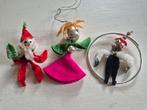 3 mooie oude vintage chenille kerstfiguren gablonzer, Diversen, Ophalen of Verzenden
