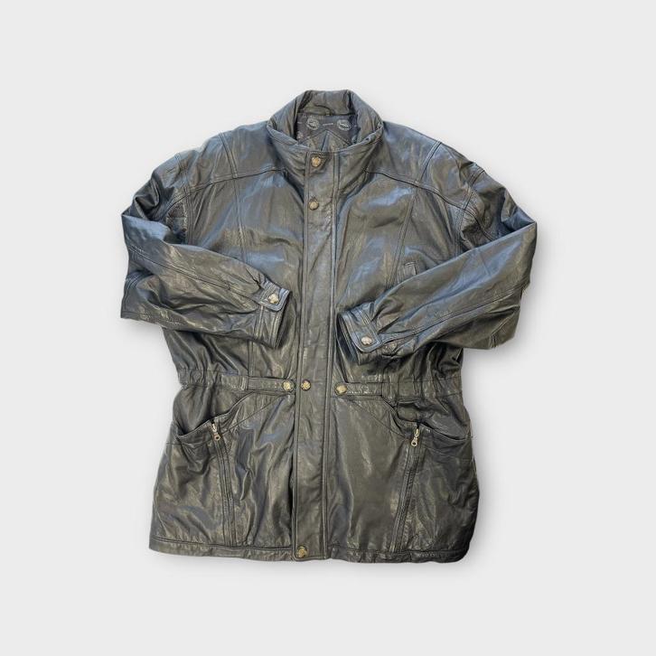Charles Cricket heren jas maat XXL (100% leer), Kleding | Heren, Jassen | Winter, Gedragen, Overige maten, Zwart, Ophalen of Verzenden