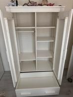 Wit houten kledingkast softclose, Ophalen, 100 tot 150 cm, 200 cm of meer, Zo goed als nieuw