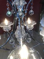 Kristallen kroonluchter / hanglamp 5 arms, Ophalen of Verzenden, Zo goed als nieuw, Overige materialen
