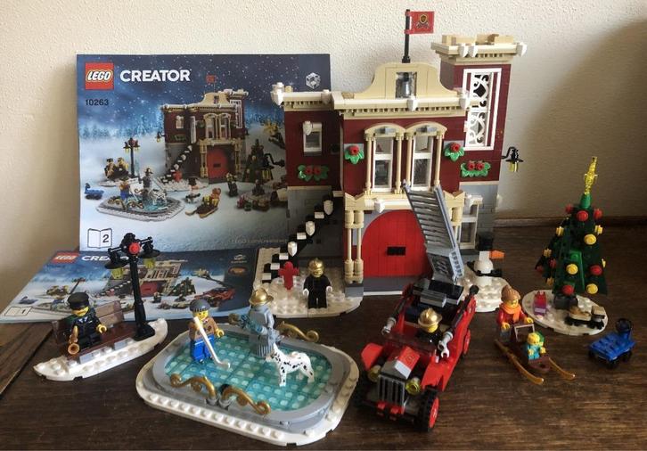 Lego Creator 10263 Winter Village Fire Station, Kinderen en Baby's, Speelgoed | Duplo en Lego, Zo goed als nieuw, Lego, Complete set