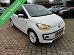 Volkswagen Up 1.0 White! Leer Navi Pano Stoelverwarming PDC, Auto's, Volkswagen, Voorwielaandrijving, Euro 5, Gebruikt, Wit