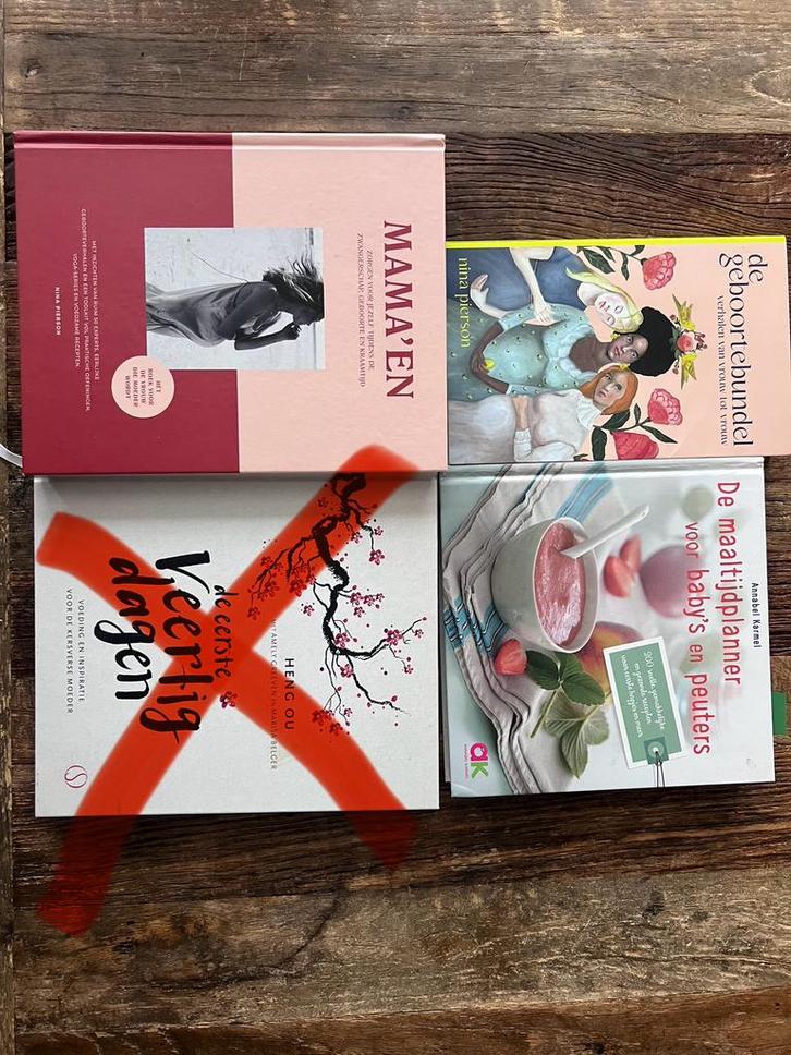 Pakket boeken zwangerschap & babyverzorging (4 stuks), Boeken, Zwangerschap en Opvoeding, Zo goed als nieuw, Zwangerschap en Bevalling