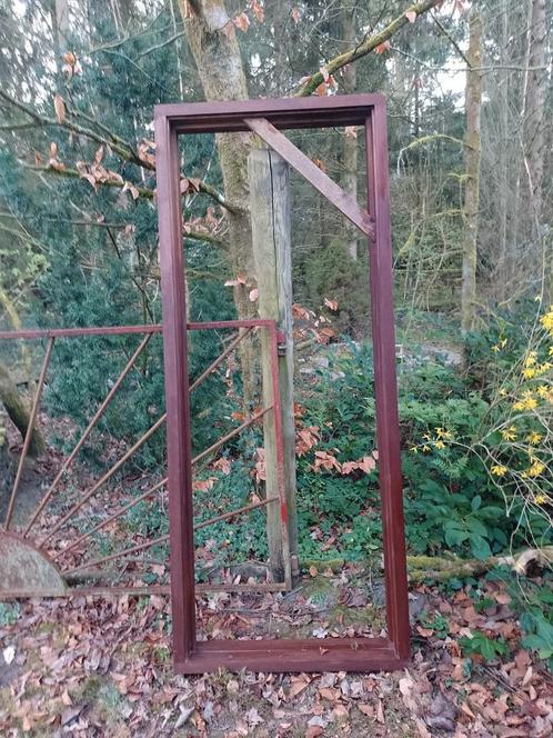 Hardhouten deurkozijn, Doe-het-zelf en Verbouw, Kozijnen en Schuifpuien, Zo goed als nieuw, Deurkozijn, Hout, 75 tot 150 cm, Ophalen