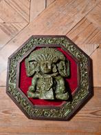 Malachiet - Green stone Azteken wandplaque., Antiek en Kunst, Ophalen of Verzenden