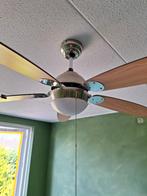 Plafondventilator met Lamp - 3 Standen, Huis en Inrichting, Lampen | Plafondlampen, Ophalen of Verzenden, Gebruikt, Glas, Modern