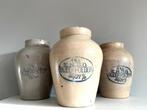 Gres aardewerk vaasjes E.N.S.O Bleekpoeder, Antiek en Kunst, Ophalen of Verzenden