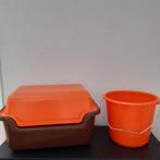 retro aardappelbak emmer oranje, Ophalen of Verzenden, Huis en Inrichting