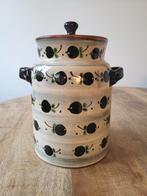 Vintage aardewerk voorraadpot met deksel, Ophalen