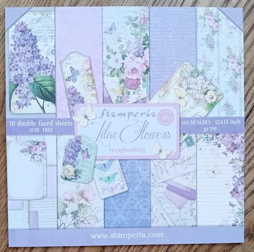 Stamperia scrappapier 'Lilac FLowers', Hobby en Vrije tijd, Scrapbooking, Nieuw, Papier of Karton, Overige merken, Ophalen of Verzenden