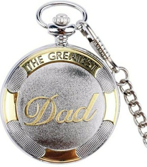 The Greatest Dad quartz zakhorloge - gratis verzending, Sieraden, Tassen en Uiterlijk, Horloges | Antiek, Zakhorloge, Overige merken