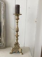 Prachtige messing reuzen kandelaar, Antiek en Kunst, Ophalen of Verzenden, Koper of Brons