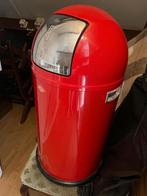 Wesco Rode Prullenbak, Huis en Inrichting, Ophalen, 40 liter of meer, Zo goed als nieuw, Metaal