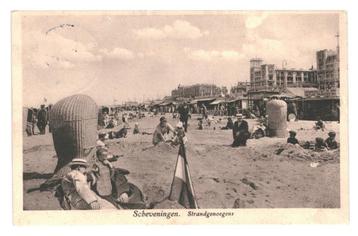 991014 Scheveningen Strand ZH 1930 Gelopen met postzegel beschikbaar voor biedingen
