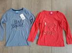 Kruidvat shirt lange mouw blauw 116/roze longsleeve roze 104, Meisje, Nieuw, Kruidvat, Ophalen of Verzenden