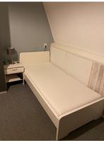 1 persoons bed wit met lattenbodem, Huis en Inrichting, Slaapkamer | Bedden, 90 cm, Eenpersoons, Wit, Ophalen of Verzenden