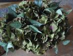 2 volle TAKKEN met GROENE STOFFEN HORTENSIA'S, kunst bloemen, Huis en Inrichting, Ophalen of Verzenden, Nieuw, Binnen
