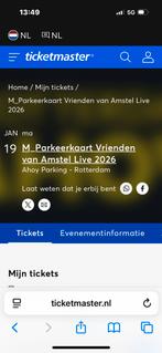 Parkeerticket Ahoy maandag 19/1/2026, Januari