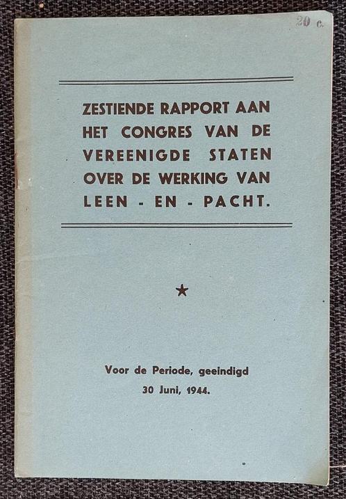 Zestiende rapport USA Lend Lease 1944, Verzamelen, Militaria | Tweede Wereldoorlog, Overige soorten, Boek of Tijdschrift, Amerika