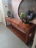 Eiken Sidetable wandmeubel, Huis en Inrichting, Ophalen, Eikenhout, Nieuw, 200 cm of meer