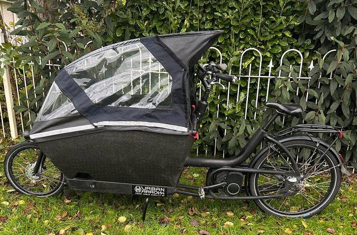 Urban arrow elektrische bakfiets met extras, Fietsen en Brommers, Fietsen | Bakfietsen, Zo goed als nieuw, Overige merken, 4 kinderen of meer