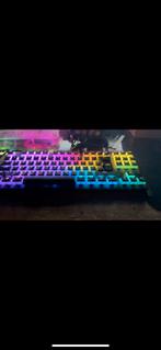 Razer Huntsman TE met lava keycaps, Computers en Software, Toetsenborden, Ophalen of Verzenden, Zo goed als nieuw