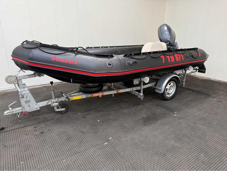 Bombard - C4 - Rib boot - Yamaha 40 pk - inclusief Pega trai, Watersport en Boten, Rubberboten, Gebruikt, Overige merken, Overige brandstoffen