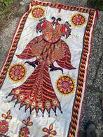 Groot katoenen vaandel. India. Traditioneel alpana, Antiek en Kunst, Antiek | Kleden en Textiel, Ophalen of Verzenden