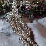 Oude kerst/oude zilveren glazen kerstslinger grote kraal 180, Diversen, Kerst, Ophalen of Verzenden