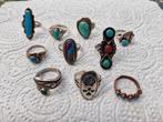Navajo & Zuni Zilveren Ringen met Edelsteen, Sieraden, Tassen en Uiterlijk, Gebruikt, Ophalen of Verzenden, 17 tot 18, Dame of Heer
