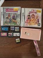 Nintendo DS Roze met spellen, Gebruikt, Ophalen of Verzenden, Roze, DS Lite