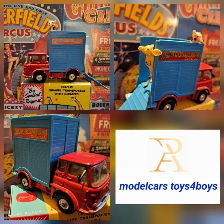 Corgi no 503 Chipperfields Giraffe Transp. & 2 Giraffes 1/43, Hobby en Vrije tijd, Modelauto's | 1:43, Zo goed als nieuw, Bus of Vrachtwagen